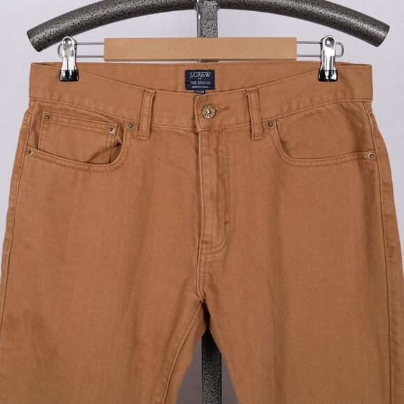 J CREW Men's The Driggs Tan Camel Jeans 32 x 34 Casual Preppy Classic Denim Pant - Picture 2 of 5